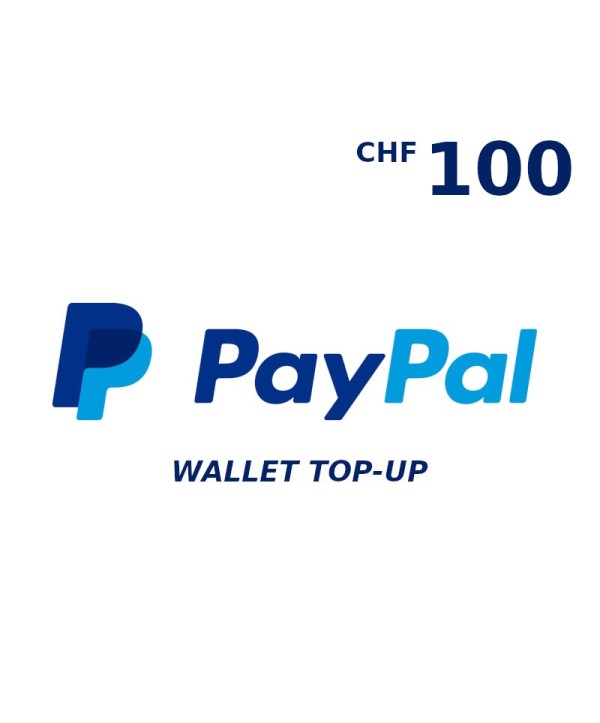 PayPal Wallet CHF 100 Top Up Key GLOBAL